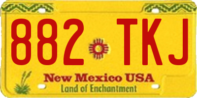 NM license plate 882TKJ