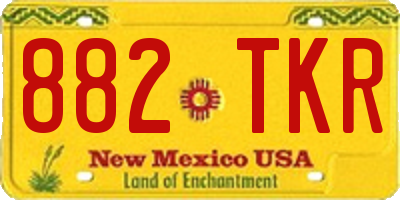 NM license plate 882TKR