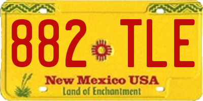 NM license plate 882TLE