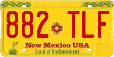 NM license plate 882TLF