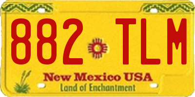 NM license plate 882TLM