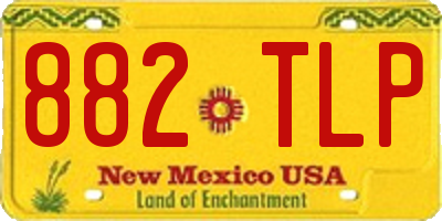 NM license plate 882TLP