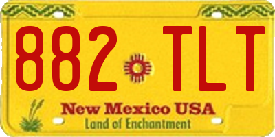 NM license plate 882TLT
