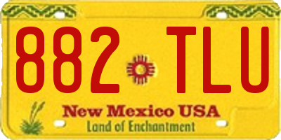 NM license plate 882TLU