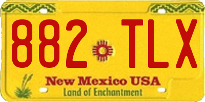 NM license plate 882TLX