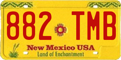 NM license plate 882TMB
