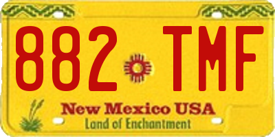 NM license plate 882TMF