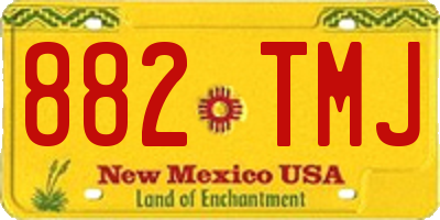 NM license plate 882TMJ