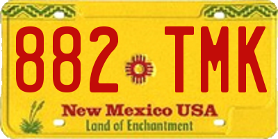 NM license plate 882TMK