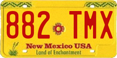 NM license plate 882TMX