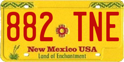 NM license plate 882TNE