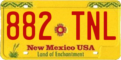 NM license plate 882TNL
