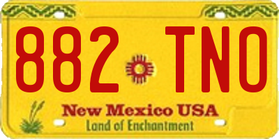 NM license plate 882TNO