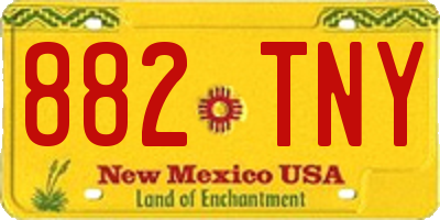 NM license plate 882TNY