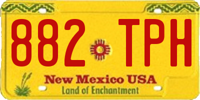 NM license plate 882TPH