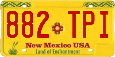 NM license plate 882TPI