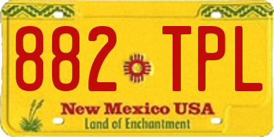 NM license plate 882TPL