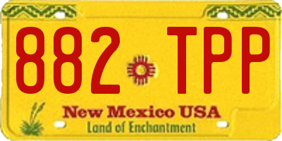 NM license plate 882TPP