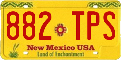 NM license plate 882TPS
