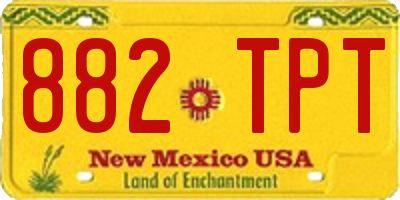 NM license plate 882TPT