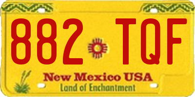 NM license plate 882TQF