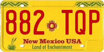 NM license plate 882TQP