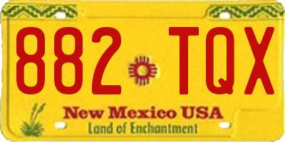 NM license plate 882TQX