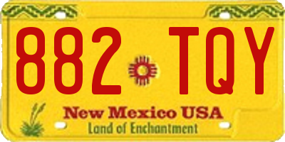 NM license plate 882TQY