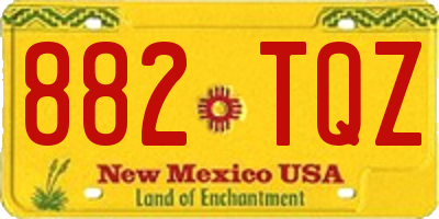 NM license plate 882TQZ