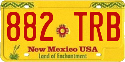 NM license plate 882TRB