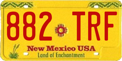 NM license plate 882TRF