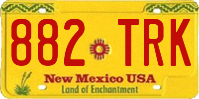 NM license plate 882TRK