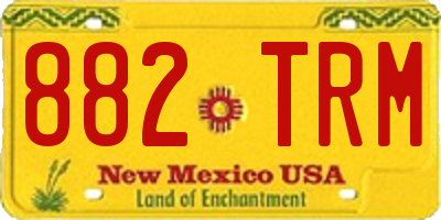 NM license plate 882TRM
