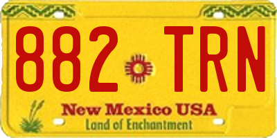 NM license plate 882TRN