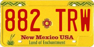 NM license plate 882TRW