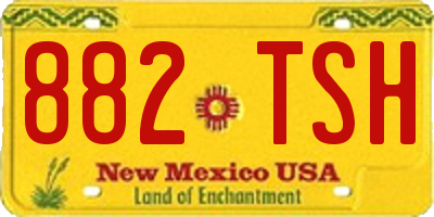 NM license plate 882TSH