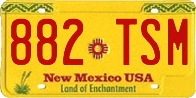 NM license plate 882TSM