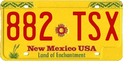 NM license plate 882TSX