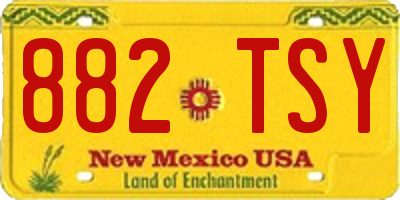 NM license plate 882TSY