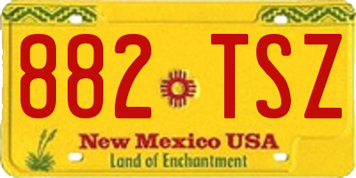 NM license plate 882TSZ