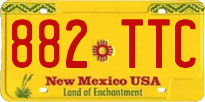 NM license plate 882TTC