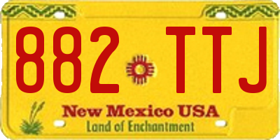 NM license plate 882TTJ