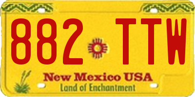 NM license plate 882TTW