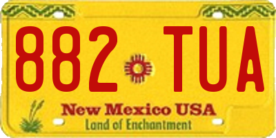 NM license plate 882TUA