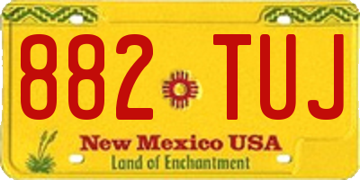 NM license plate 882TUJ