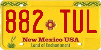 NM license plate 882TUL