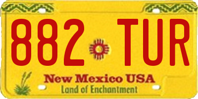 NM license plate 882TUR