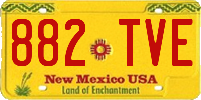 NM license plate 882TVE