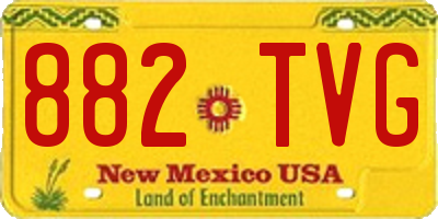 NM license plate 882TVG
