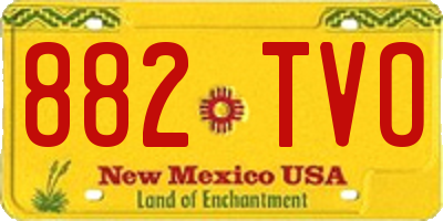 NM license plate 882TVO